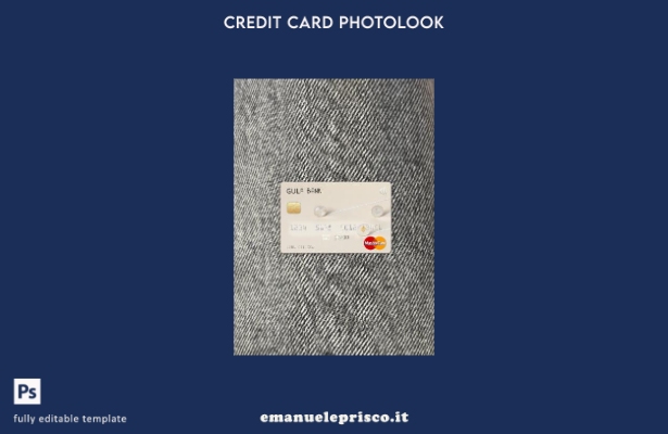 modello frontale photolook mastercard Algeria Gulf Bank stile verificato